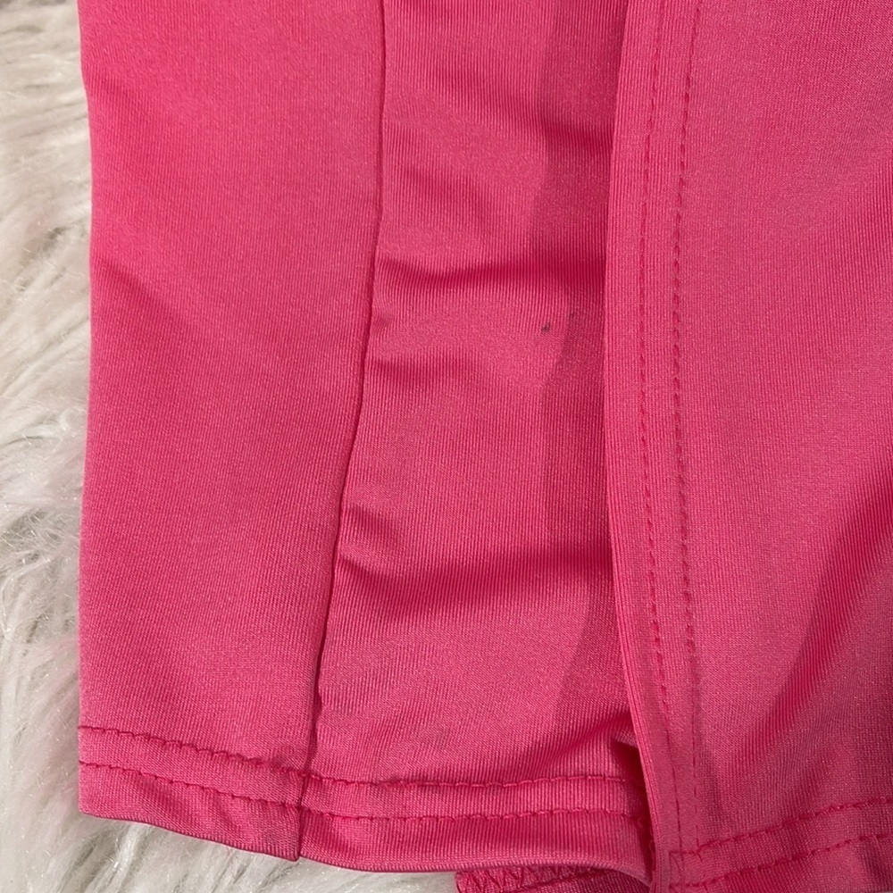 BOOHOO Recycled Slinky Double Split Maxi Skirt Hot Pink Size 2 New - Picture 4 of 11